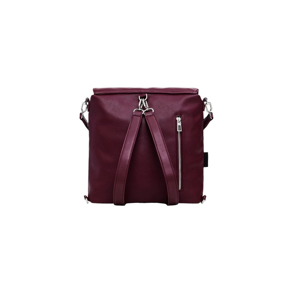 Desigual Bordeaux polietilen sırt çantası